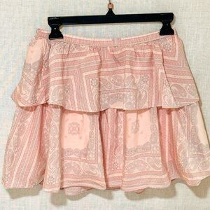 Boho Style Skirt Universal Thread Pink and Cream Patterned Juniors S